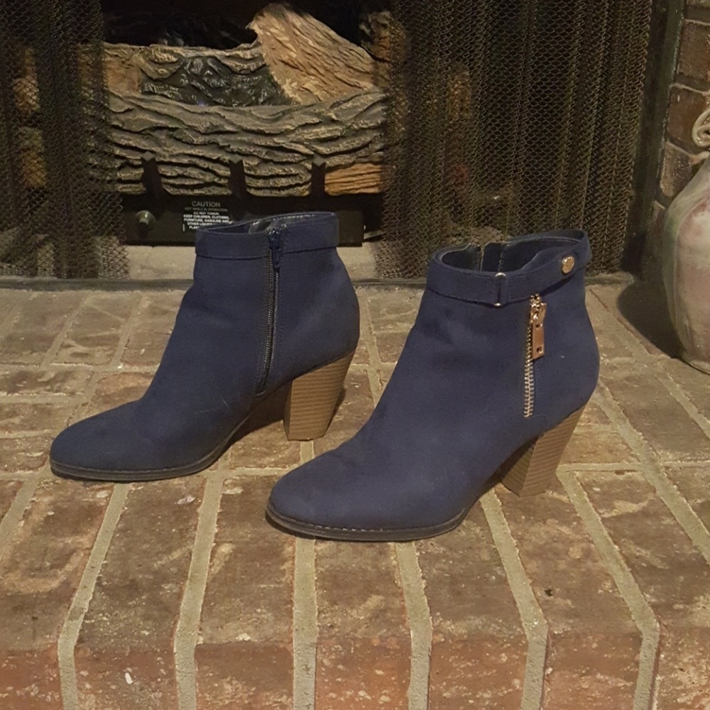 Navy booties